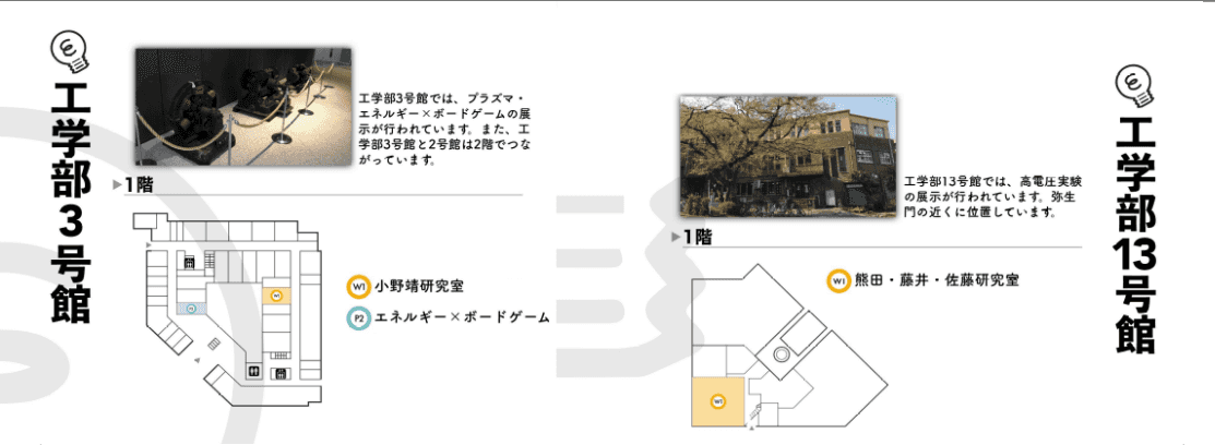 工学部3号館13号館マップ